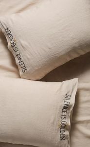 Anthropologie Linen LoveNote king Pillowcases, 2